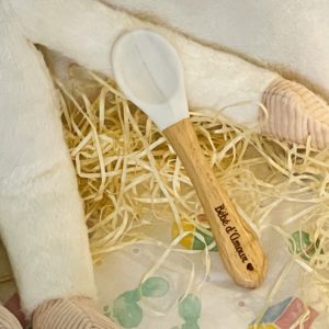Cuillère en bois et sillicone bébé-L'Instant Bébé box