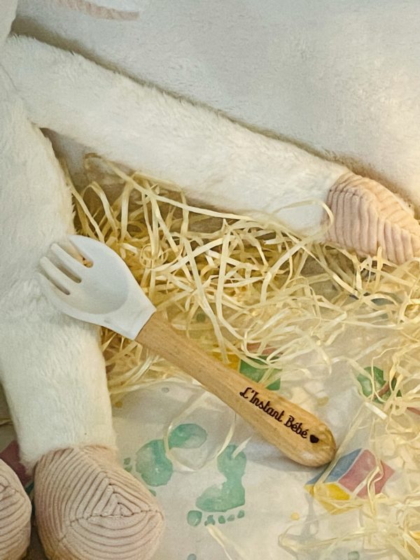 Fourchette en bois et sillicone bébé-L'Instant Bébé box